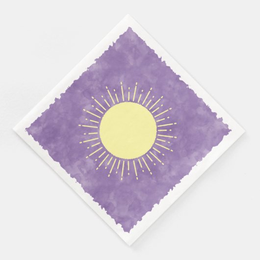 Zonneschijn Waterverf Baby shower Achtergrond Aang Servet (Hoek)