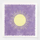 Zonneschijn Waterverf Baby shower Achtergrond Aang Servet (Voorkant)