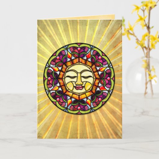 Zonneschijn - ( Wenskaart) Kaart (Gele Bloem)