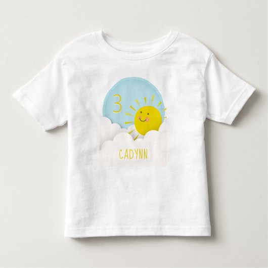 Zonneschijn Wolken Hemel Verjaardag Kinder Shirts (Voorkant)