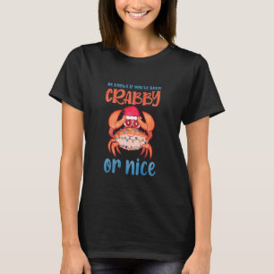 Zonneschijn Zomer santa claus crabby of mooi stran T-shirt