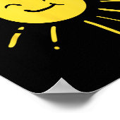 Zonneschijn Zon Glimlachend Schattige Mooie Zomer  Poster (Hoek)