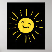 Zonneschijn Zon Glimlachend Schattige Mooie Zomer Poster (Voorkant)
