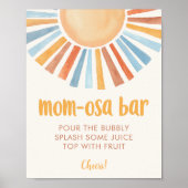 Zonneschijn zon moeder-osa bar baby shower teken poster (Voorkant)