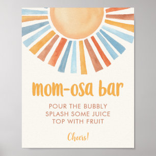 Zonneschijn zon moeder-osa bar baby shower teken poster