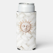 Zonneschijn Zon Witte Mand Weave Seltzer Blikjeskoeler (Seltzer Achterkant)