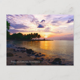 Zonneschijn Zonsondergang Lucht Strand Schemering  Briefkaart