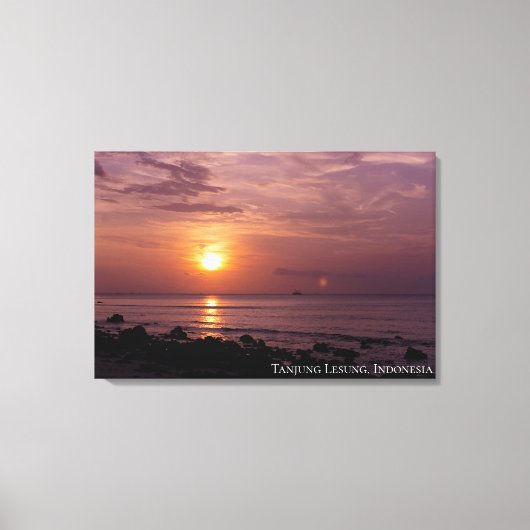 Zonneschijn Zonsondergang Lucht Strand Schemering Canvas Afdruk (Voorkant)