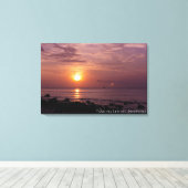 Zonneschijn Zonsondergang Lucht Strand Schemering Canvas Afdruk (Insitu (Houten vloer))