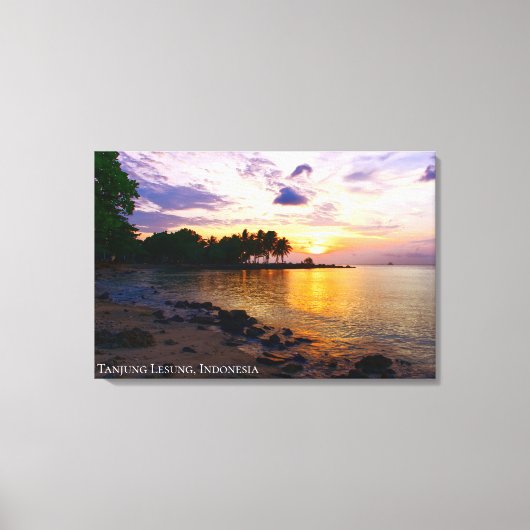 Zonneschijn Zonsondergang Lucht Strand Schemering Canvas Afdruk (Voorkant)