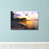 Zonneschijn Zonsondergang Lucht Strand Schemering Canvas Afdruk (Insitu (Houten vloer))