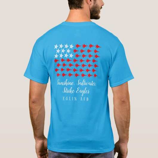 Zonneschijn, Zoutwater, Strike Eagles - Unisex T-s T-shirt (Achterkant)