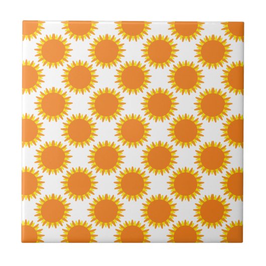 Zonneschijnpatroon Tegeltje (Voorkant)
