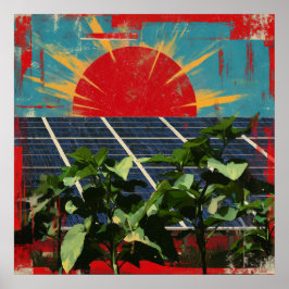 Zonneschijnrevolutie - Solarpunk Poster