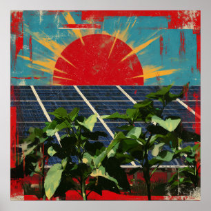 Zonneschijnrevolutie - Solarpunk Poster