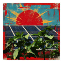 Zonneschijnrevolutie - Solarpunk Poster