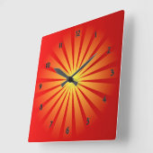 Zonneschijnstralen Vierkante Wandklok (Hoek)