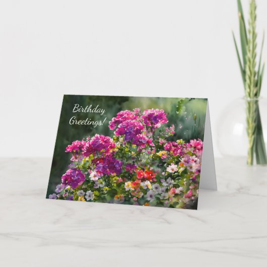 zonneschijntuin Art Birthday Kaart (Voorkant)