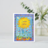 Zonneschijnvruchten Waterverf Bloemen Zomer Zonnew Briefkaart (Staand voorkant)