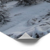 Zonneschilderij in een bedwelmende winteromgeving poster (Hoek)