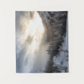 Zonneschilderij in een bedwelmende winteromgeving wandkleed (Voorkant)