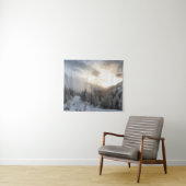 Zonneschilderij in een bedwelmende winteromgeving wandkleed (In Situ (horizontaal))