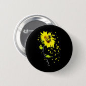 Zonneschildervlinder Gol voor bewustwording van ka Ronde Button 5,7 Cm (Voorkant /achterkant)