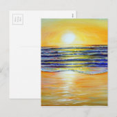 Zonneschilderwerk in het nieuwe jaar feestdagenkaart (Voorkant / Achterkant)