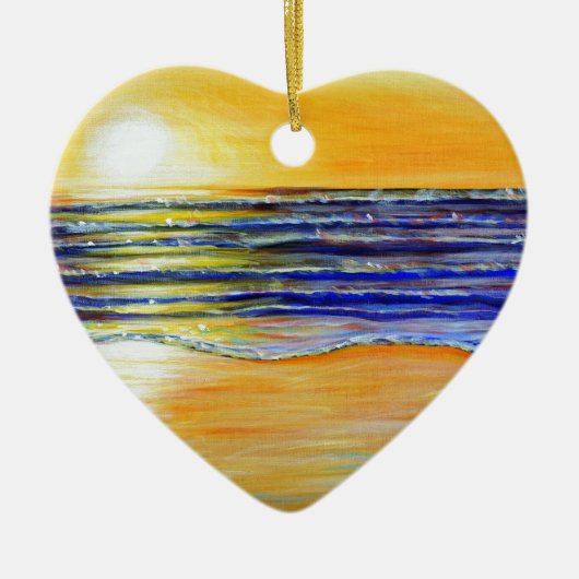 Zonneschilderwerk in het nieuwe jaar keramisch ornament (Voorkant)