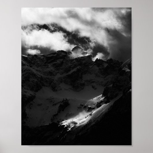 Zonneschilligheid op de majestueuze berg poster (Voorkant)