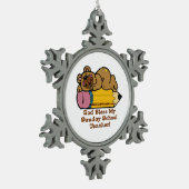 Zonneschoolleraar Tin Sneeuwvlok Ornament (Links)