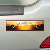 Zonneset blazen... laat de zon in! 2 bumpersticker (Op auto)