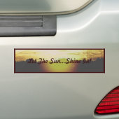 Zonneset blazen... laat de zon in! bumpersticker (Op auto)