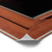 Zonneset met de illusie van het venster Flying Bir Poster (Hoek)