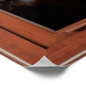 Zonneset met de illusie van het venster Flying Bir Poster (Hoek)