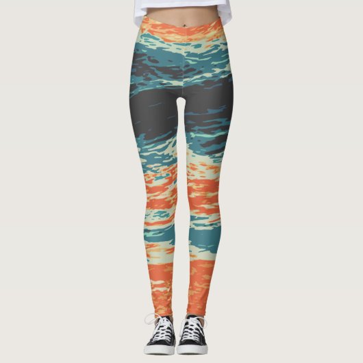 Zonneset/oceaan/golf/Zee Leggings (Voorkant)