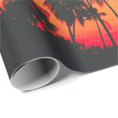 Zonneset tropische palmboom cadeaupapier (Rol Hoek)