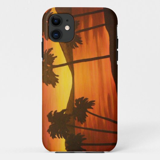 Zonneset tropische palmboom Case-Mate iPhone case (Achterkant)