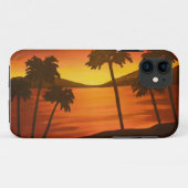Zonneset tropische palmboom Case-Mate iPhone case (Achterkant (horizontaal))