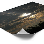 Zonneset van verstijfd glas poster (Hoek)