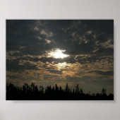 Zonneset van verstijfd glas poster (Voorkant)