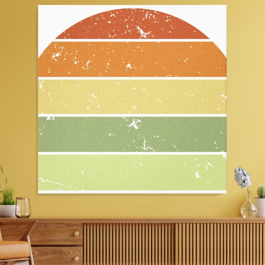 Zonneset voor drukremmen canvas afdruk (Insitu (Woonkamer))