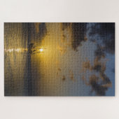 Zonneset, Zee, boot Legpuzzel (Horizontaal)