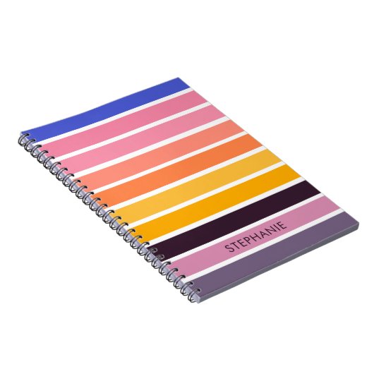 Zonnesetkleuren met strand, speciaal gepersonalise notitieboek (Rechterzijde)