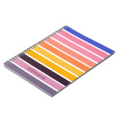 Zonnesetkleuren met strand, speciaal gepersonalise notitieboek (Linkerzijde)