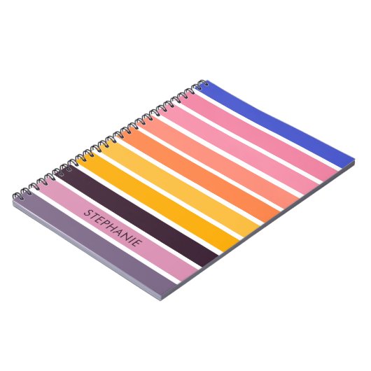 Zonnesetkleuren met strand, speciaal gepersonalise notitieboek (Linkerzijde)