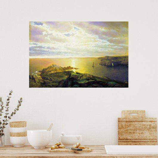 Zonnesetschilderingen Poster (Keuken)