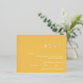 Zonneshimmer folie bruiloft RSVP briefkaart (Staand Voorkant)