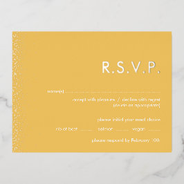 Zonneshimmer folie bruiloft RSVP briefkaart