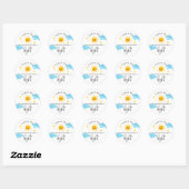 Zonneshine, zo helder als de Birthday Party voor v Ronde Sticker (Vel)